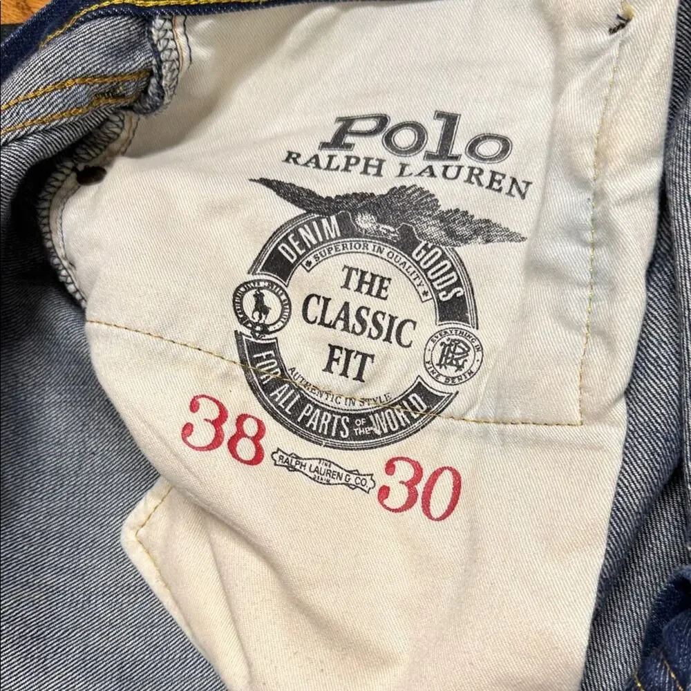 Polo by Ralph Lauren Indigo Straight Jeans. Classic fit.  38x30